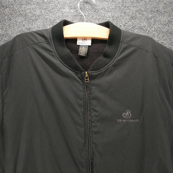 The Broadmoor Men's Zip Up Vest Black Large Fleece Lined Pockets - Picture 3 of 13